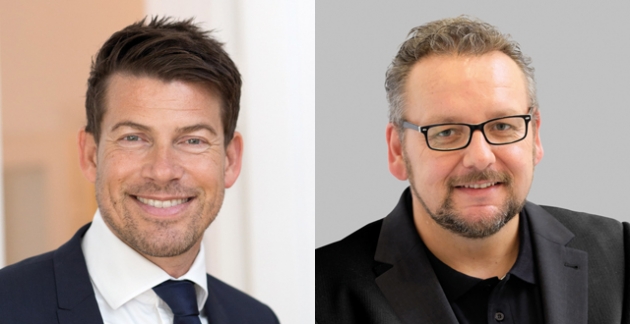 Change-by-Brand zum Leben erwecken - Alexander Biesalski (l., Geschäftsführender Gesellschafter von Biesalski & Company) und Kai Halter (Marketingchef bei EBM-Papst) - Quelle: EBM-Papst, Linda Märkl, NuernbergMesse/Thomas Geiger